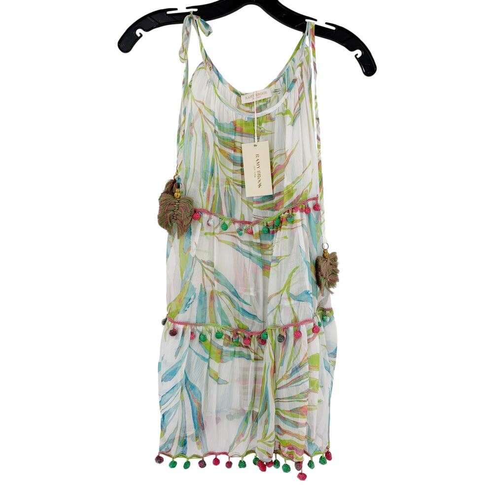 RAMY BROOK Dress NEW Size S Lala Mini Dress White Floral Tropical $265 - Picture 2 of 6